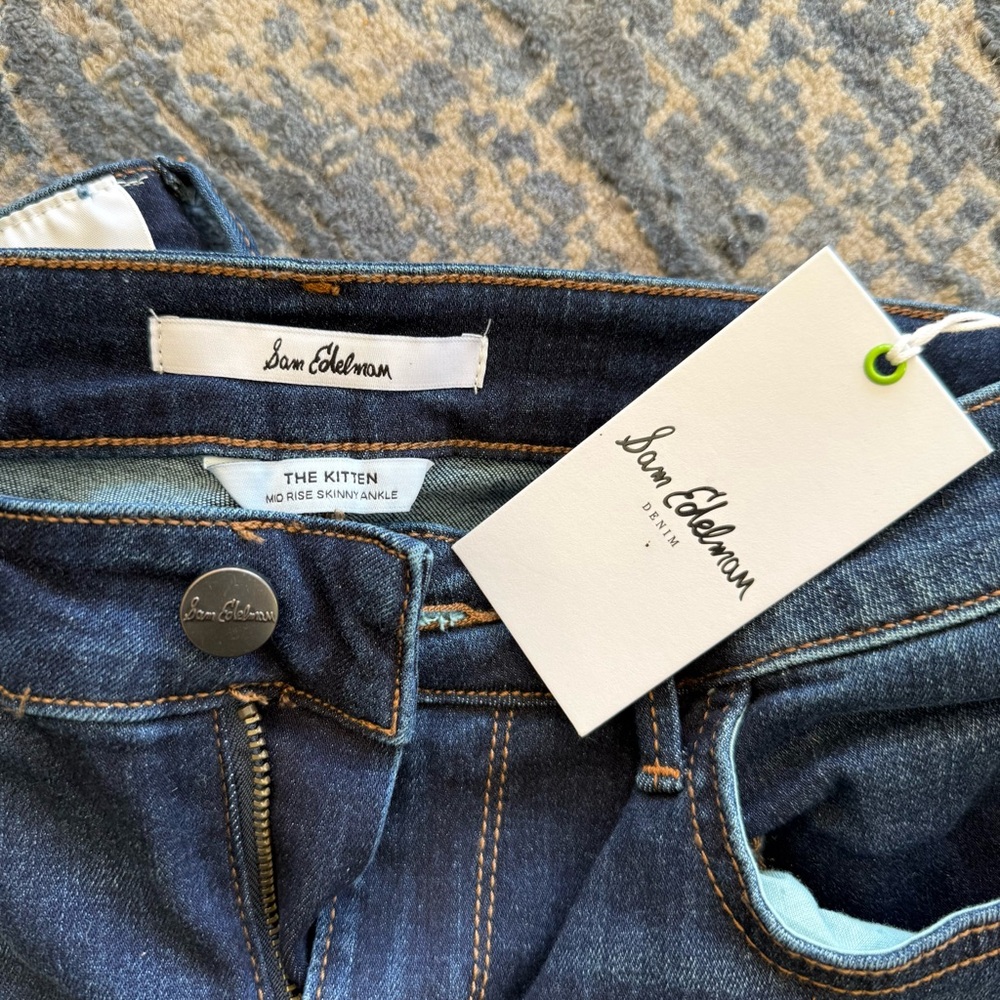 NWT Sam Edelman Deep Indigo Jeans - Picture 2 of 3